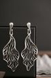 Brass Gold-Plated Light Luxury Metal Minimalist Hollow Leaf Niche Design Earrings For Women_ipsvogv.com