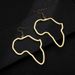 Fashion Women's Large Earrings Africa Map Exaggerated Large Earrings Stainless Steel Gold African Earrings Earrings_ipsvogv.com