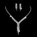 Luxury Bridal Jewelry Set - Sparkling Water Diamond Necklace & Earrings (Elegant Wedding Accessories)_ipsvogv.com