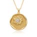 Korean Style Leaf Pendant Necklace - Micro Inlaid Zircon Round Necklace For Women, Simple & Versatile Summer Jewelry, INS Fashion Minimalist Design_ipsvogv.com