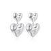 Women’s Jewelry Set Fashion Niche High End Temperament Fashion Earrings Irregular Folds Texture Double Heart Earrings For Women_ipsvogv.com