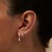Brass With Real Gold Plating, Hot Selling Simple And Elegant Three Piece Gold Earrings With Zircon_ipsvogv.com