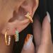 Fashionable Niche INS Retro Coral Diamond Colored Zircon Choop Ear_ipsvogv.com