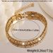 Unisex fashion stainless steel three layer bracelet for women Simple and versatile adjustable gold plated circle bracelet_ipsvogv.com