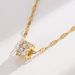 Stainless Steel Full Crystal Small Waist Necklace Micro-inlaid Classic Design Water Wave Chain Pendant Necklace No Fade_ipsvogv.com