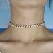 Women's Jewelry 8mm Cuban Chain Necklace Zircon Adjustable Pendant Hip Hop Choker_ipsvogv.com