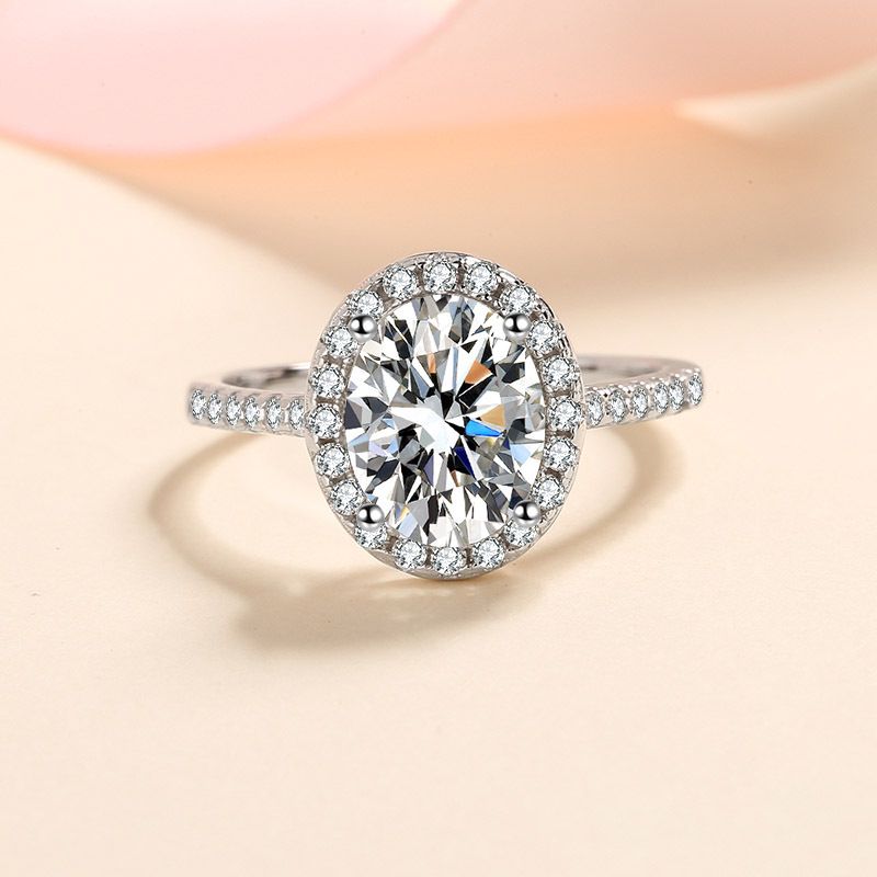 Pigeon Egg Moissanite Ring, And Pure Silver Oval Bag, Hand That Does Not Fade, Jewelry Accessories_ipsvogv.com