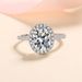 Pigeon Egg Moissanite Ring, And Pure Silver Oval Bag, Hand That Does Not Fade, Jewelry Accessories_ipsvogv.com