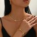 Bridal Jewelry Necklace Earrings Bracelet Set Three-Piece Clavicle Chain Evening Dress Accessories_ipsvogv.com