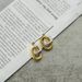 Retro gold and silver contrast brass gold plated temperament earrings high grade metal earrings earrings temperament simple female_ipsvogv.com