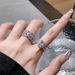 Hong Kong And Japan Street Photography Fashion Versatile Set Micro Inlaid Brilliant Absolute Full Diamond Zircon Ring_ipsvogv.com