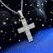 New T Square Cross Necklace Creative Personality Alloy Full Diamond Hip Hop Pendant_ipsvogv.com