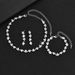 Bridal Necklace Earrings Bracelet Three-Piece Set Wedding Accessories Silver-Plated Claw Chain Rhinestone Jewelry_ipsvogv.com