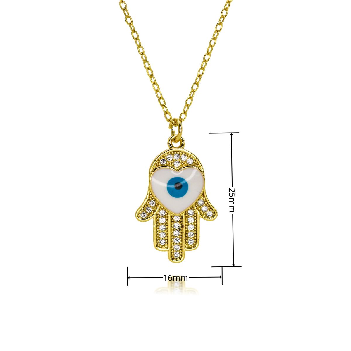New Devil's Eye Oil Drop Necklace Card Micro Inlaid Pendant Necklace Jewelry_ipsvogv.com