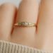 new Minimalist And Fashionable Women's Small Tail Italian Brushed Floral Gold Ring, Fresh Accessory_ipsvogv.com