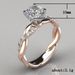 Fashion Rose Gold Inlaid Princess Diamond Ladies Copper Ring Jewelry_ipsvogv.com