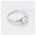 Jewelry Simple Four-Prong Square Zircon Princess Wedding Copper Ring_ipsvogv.com