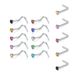 Women's Jewelry Stainless Steel Nose Nail Set 18 Pieces Piercing Nose Ring Set Titanium Steel Nose Jewelry_ipsvogv.com