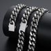 Men's Jewelry Engraved Brushed Stainless Steel Cuban Bracelet Men's Hip Hop Titanium Steel Men's Bracelet Does Not Fade_ipsvogv.com