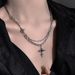 Black Cross Necklace, Men's Trendy Instagram, Hip Hop, Unisex, Small And Luxury Chain, Sweater Accessories, Women_ipsvogv.com