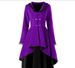 Women's Clothing Autumn new retro mid length windbreaker Gothic style jacket large size women's clothing_ipsvogv.com