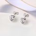 Unisex best selling jewelry heart earrings micro inlaid rose gold/white gold earrings_ipsvogv.com