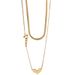 Double layered layered love necklace made of titanium steel that does not fade, designed by female niche members, with a_ipsvogv.com