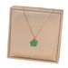 2024 Hot Selling Stainless Steel Gold Double-sided OL Mother Of Pearl Five Leaf Flower Necklace, Fashionable, Versatile_ipsvogv.com