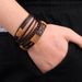 Hot Selling Multi-layer DIY Trendy Handmade Woven Men's Bracelet Leather Jewelry_ipsvogv.com