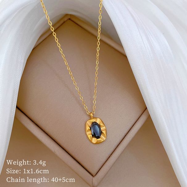 Full Body 【 Titanium Steel 】 Alien Black Personality Extremely Simple Wind Furnace Real Gold Necklace Female Instagram 【 】_ipsvogv.com