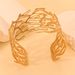 Gold Plated Mother-of-Pearl Open Bracelet Elegant Fashionable Light Luxury High-End Sense Jewelry_ipsvogv.com