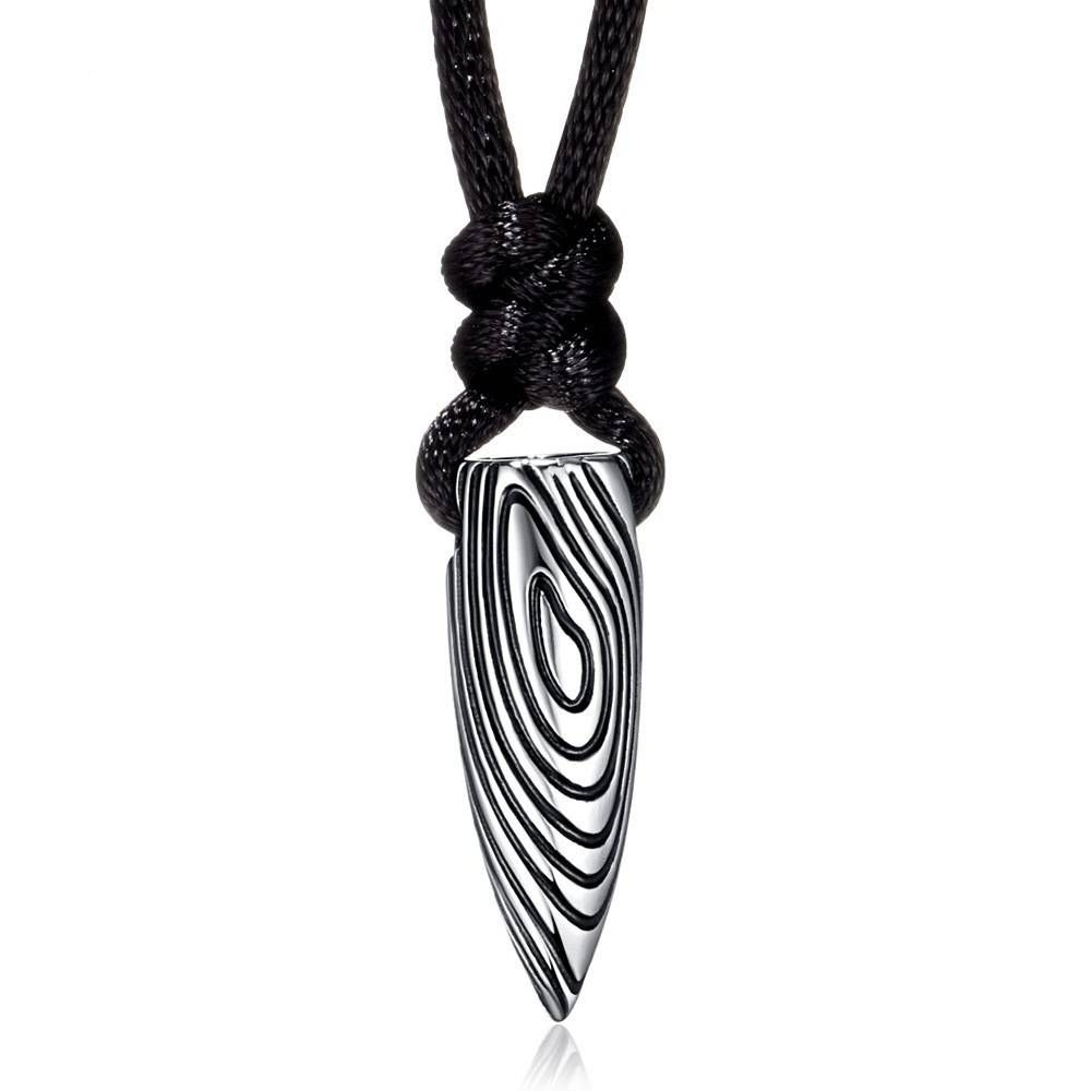 The same necklace as the movie and TV series, titanium steel fingerprint bullet pendant, men's trendy necklace pendant_ipsvogv.com