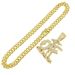Creative splicing full diamond letter pendant Cuban hip-hop trendsetter street dance costume long men's necklace_ipsvogv.com