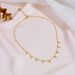 Tredy Ew Multiple Cross Pedat Ecklace With Femiie Temperamet, Titaium Steel Gold Side Clip Bead Collarboe_ipsvogv.com