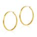 Brass plated K real gold minimalist hoop personality earrings hiphoop glossy circle metal texture earrings_ipsvogv.com