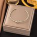Cold Wind Knot Opening Stainless Steel Bracelet With Fashionable Personality, Versatile And Minimalist Design Sense_ipsvogv.com