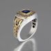 Cao Shi's New Jewelry Fashion Business Double Color Men's Ring_ipsvogv.com
