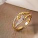 Niche Personality Two Color Electroplating Geometric Open Ring Female INS Fashion Light Luxury Zircon Ring_ipsvogv.com