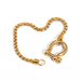 INS Style Horseshoe Buckle Gold-Plated Stainless Steel Box Chain Unisex Low Allergy Carabiner Bracelet_ipsvogv.com
