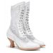 Women's Shoes autumn and winter new British style lace splicing front lace up pointed toe mid heel women's boots_ipsvogv.com
