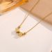Meichen Titanium Steel Fashion Necklace, Women's Transport Beads, Fashionable Minimalist Block Pendant, Collar Chain,_ipsvogv.com