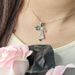 Exquisite Full Diamond Bowknot Ribbon Necklace Light Luxury Design Pendant Feel Feminine French Style Versatile Clavicle_ipsvogv.com