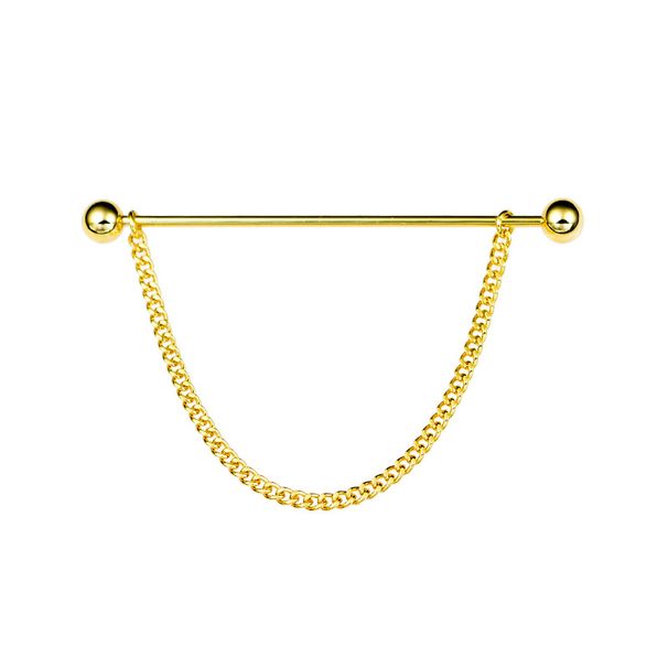 Men's Jewelry Round Ball Collar Pin Metal Chain Tassel Brooch French Shirt Pinhole Collar Corner Buckle Pin_ipsvogv.com