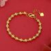 Vieam Sand Glossy Round Pattern Gold Women's Bracelet Simple Fashion Lucky Beads Ethnic Style Jewelry_ipsvogv.com