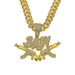 New Creative Personality Hip-Hop Style Double Gun BABY Pendant Necklace_ipsvogv.com