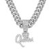 New hip-hop zinc alloy crown QUEEN letter full diamond pendant with temperament and personality necklace jewelry_ipsvogv.com
