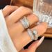 exaggerated Zircon Personality Versatile Silver Serpentine Wo's Index Finger Exquisite Opening Adjustable Ring For_ipsvogv.com