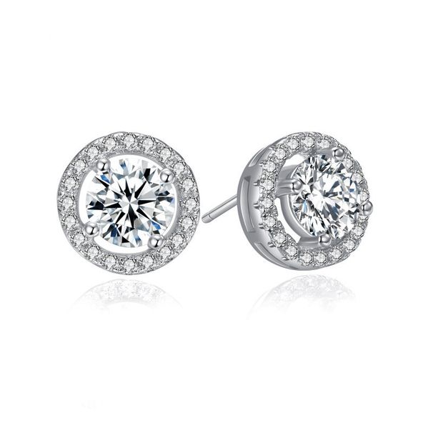 Women's Jewelry Fashion Earrings Temperament Trend Colorful Zircon Earrings Inlaid Diamond Round Earrings Small Accessories_ipsvogv.com