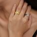 Gold Leaf Texture Irregular Open For Women Ins Cold Style Fashion Versatile Ring_ipsvogv.com