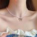 Light Luxury, Niche, High-end Feeling, Bow Pendant, Beaded Necklace, Elegant, High-end, Versatile Neck Chain, Collarbone_ipsvogv.com